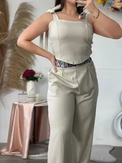 LJR201-042019 SET LARGO CON TOP ADAPTABLE EN HOMBROS Y PRETINA ESTAMPADA