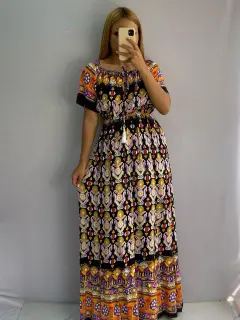 Vestido Largo y Elegante con Estampados