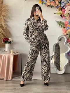 HZS209-062097 SET LARGO CON ESTAMPADO DE ANIMAL PRINT