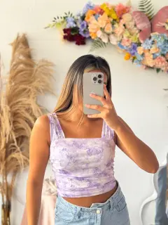 HZS120-061206 BLUSA CON TRANSPARENCIA