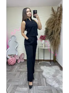 XJR065-100657 SET CASUAL CON BOLSILLOS EN LA BLUSA TIPO CARGO