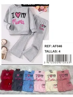 AF046-010463 SET LARGO DE NIñAS DEPORTIVO CON CAPUCHA