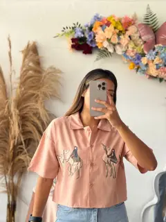 LJR054-040546 CAMISA MANGA CORTA CON BOTONES