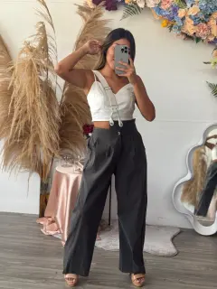 LJR064-040647 PANTALON CON TIRANTES