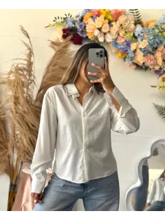 AMF159-011596 CAMISA MANGA LARGA CON DETALLE BRILLANTE