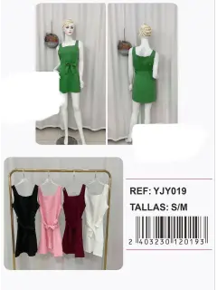 YJY019-120193VESTIOS CORTOS CON CINTRON UNICOLOR