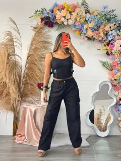 LJR127-041270 SET LARGO EN JEANS