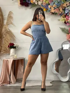 YM118-091182 ENTERIZO CORTO EN JEANS