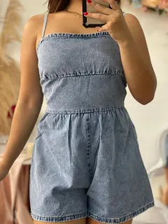 YM118-091182 ENTERIZO CORTO EN JEANS